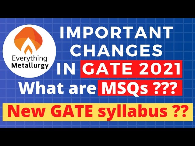 GATE 2021 Changes & new syllabus for GATE MT aspirants